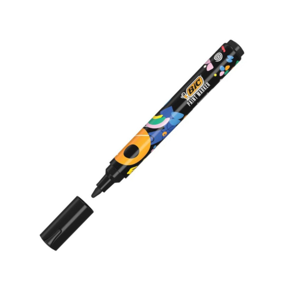 Bic Μαρκαδόρος Paint Marking Ακρυλικός Mε Στρογγυλή Μύτη 4.5mm Μαύρο