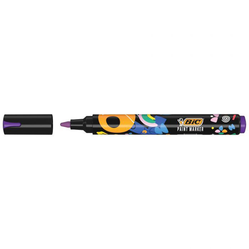 Bic Μαρκαδόρος Paint Marking Ακρυλικός Με Στρογγυλή Μύτη 4.5mm Μωβ