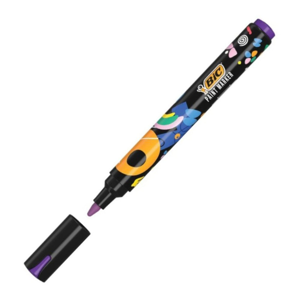 Bic Μαρκαδόρος Paint Marking Ακρυλικός Με Στρογγυλή Μύτη 4.5mm Μωβ