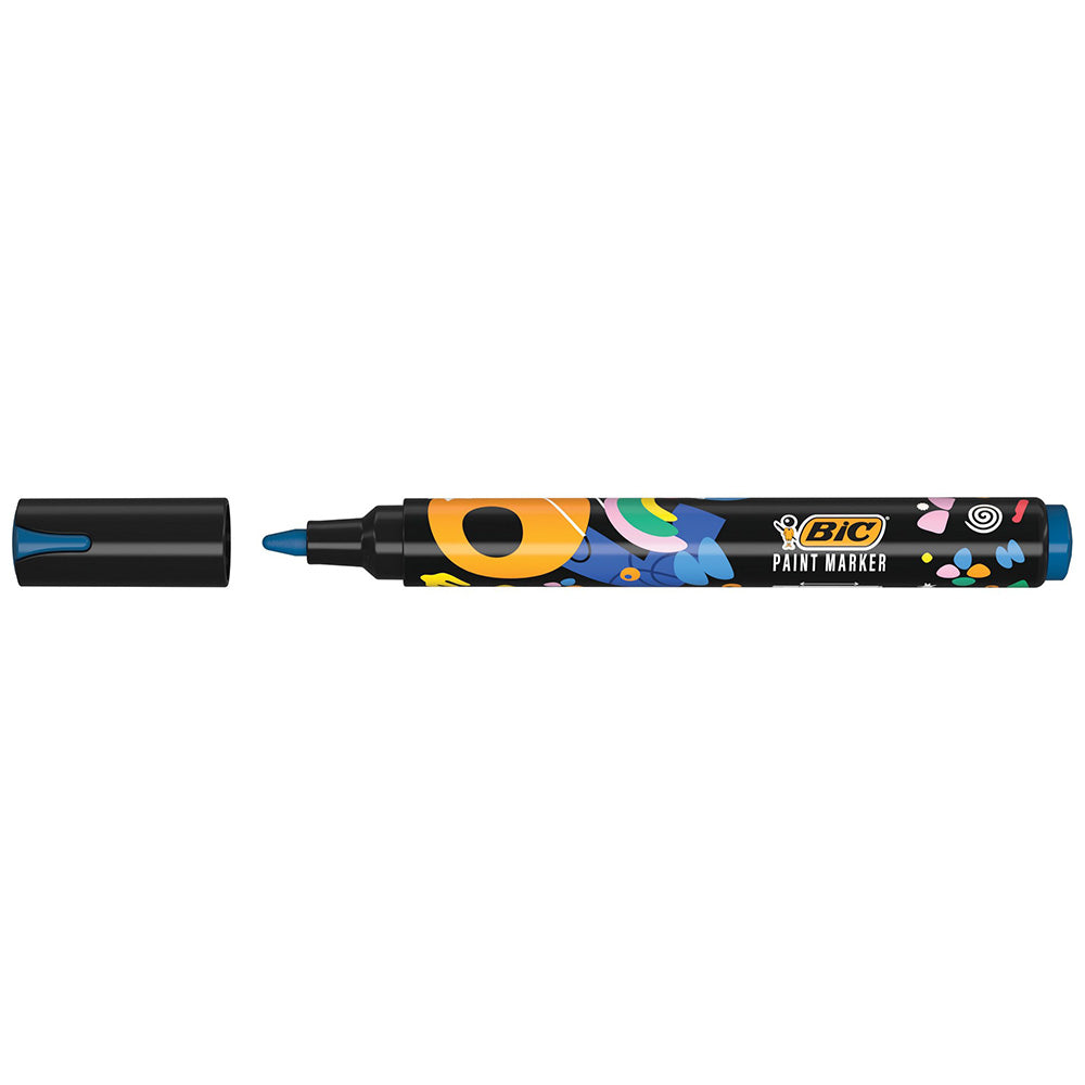 Bic Μαρκαδόρος Paint Marking Ακρυλικός Με Στρογγυλή Μύτη 4.5mm Μπλε
