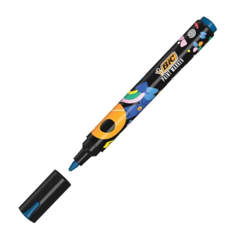 Bic Μαρκαδόρος Paint Marking Ακρυλικός Με Στρογγυλή Μύτη 4.5mm Μπλε
