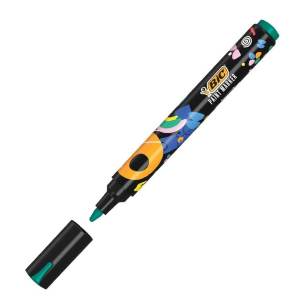Bic Μαρκαδόρος Paint Marking Ακρυλικός Με Στρογγυλή Μύτη 4.5mm Πράσινο