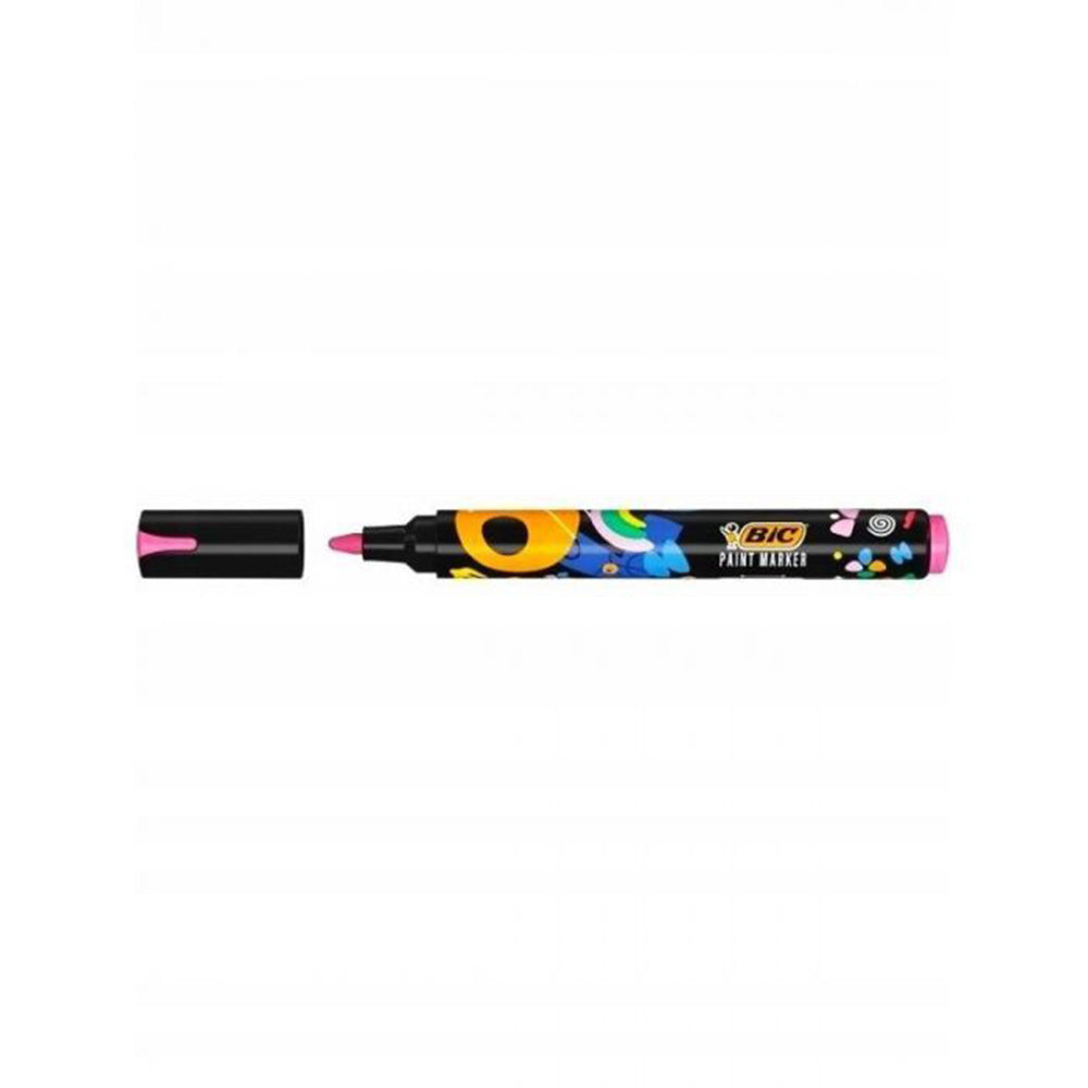 Bic Μαρκαδόρος Paint Marking Ακρυλικός Με Στρογγυλή Μύτη 4.5mm Ροζ