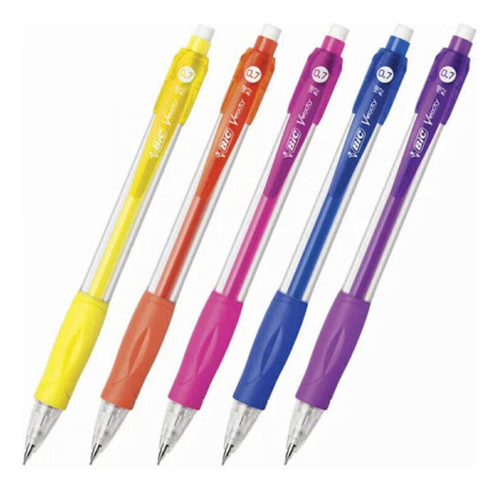 Bic Μηχανικό Μολύβι Velocity 0.7mm Με Γόμα 5 Χρώματα - 1 Τμχ