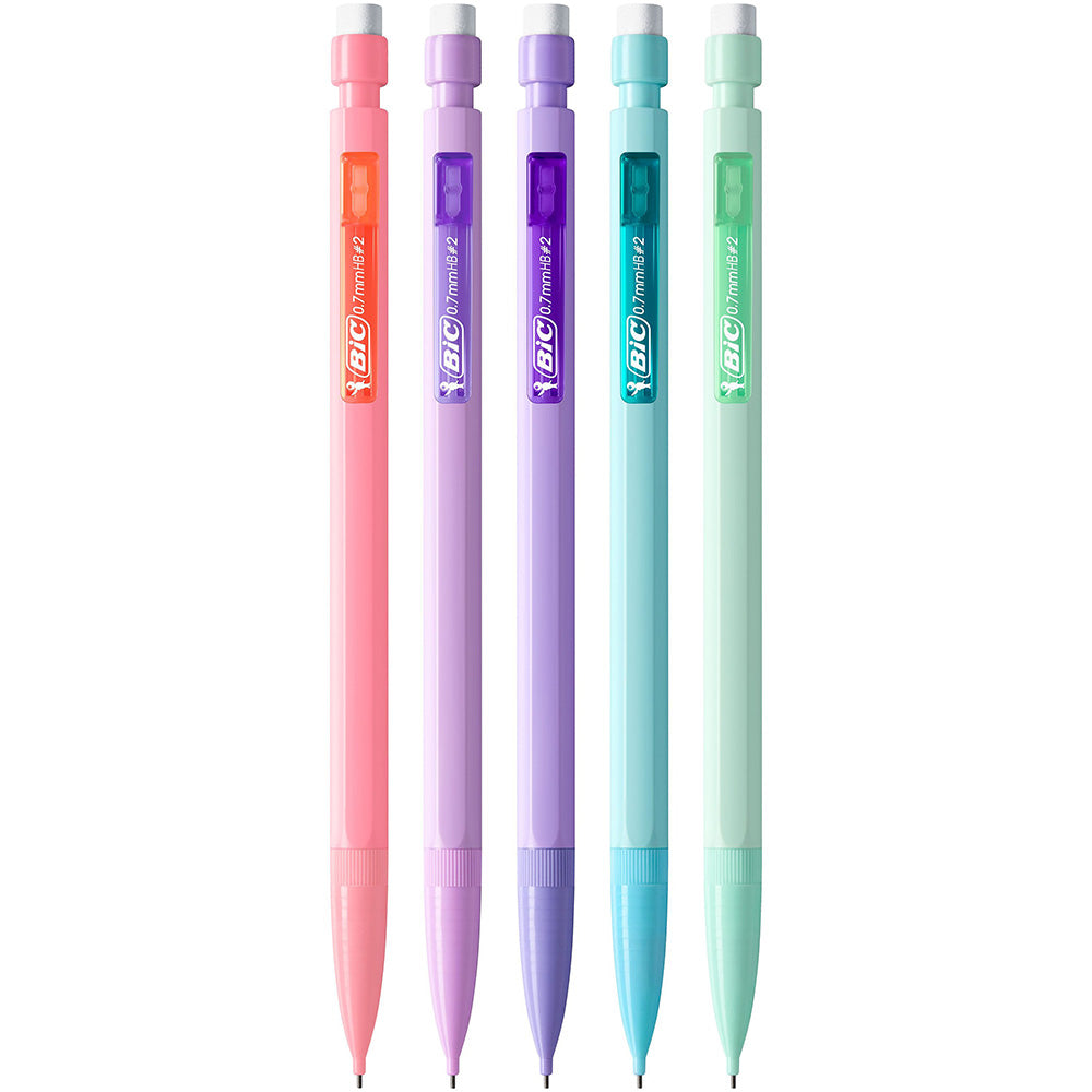 Bic Μηχανικό Μολύβι Matic Pastel 0,7mm 5 Χρώματα - 1 Tμχ