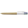 Bic Στυλό 4 Χρωμάτα Wood Style 0.4mm Φυσικό