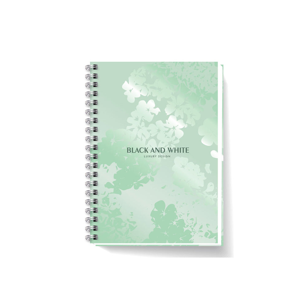 Black & White Τετράδιο Σπιράλ Flowers