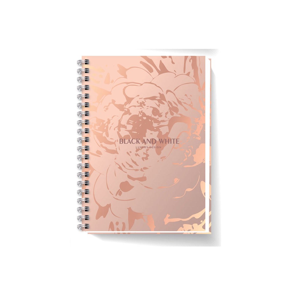 Black & White Τετράδιο Σπιράλ Flowers