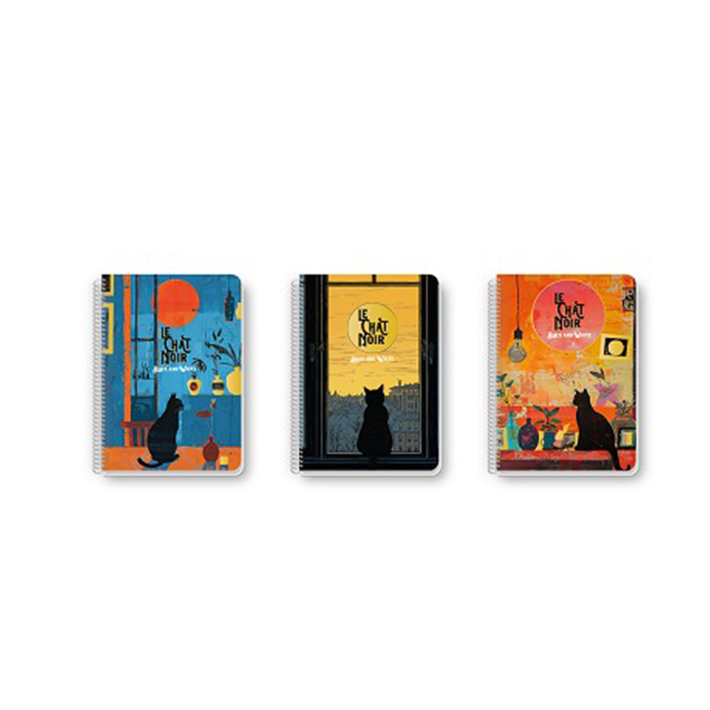 Black & White Τετράδιο Σπιράλ Le Chat Noir