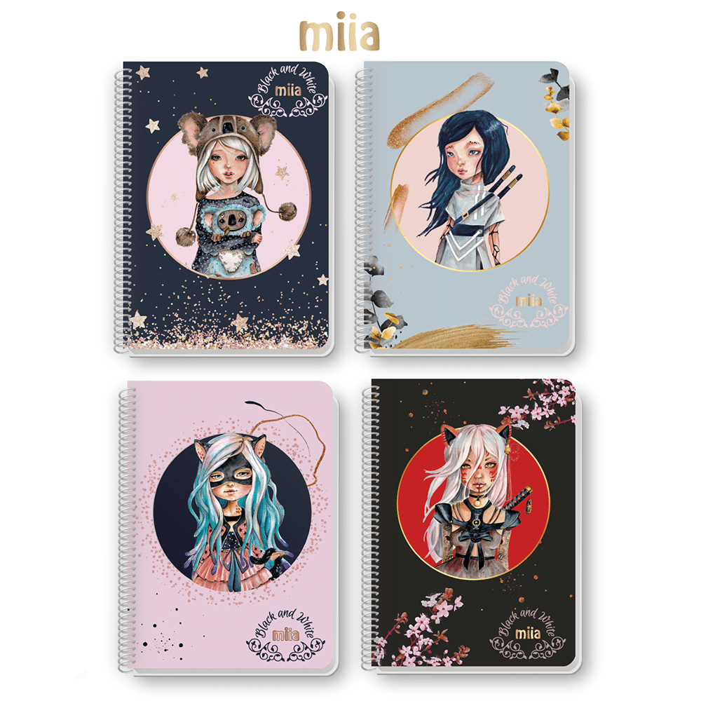 BLACK & WHITEBlack & White Τετράδιο Σπιράλ Miia Β5papell.gr