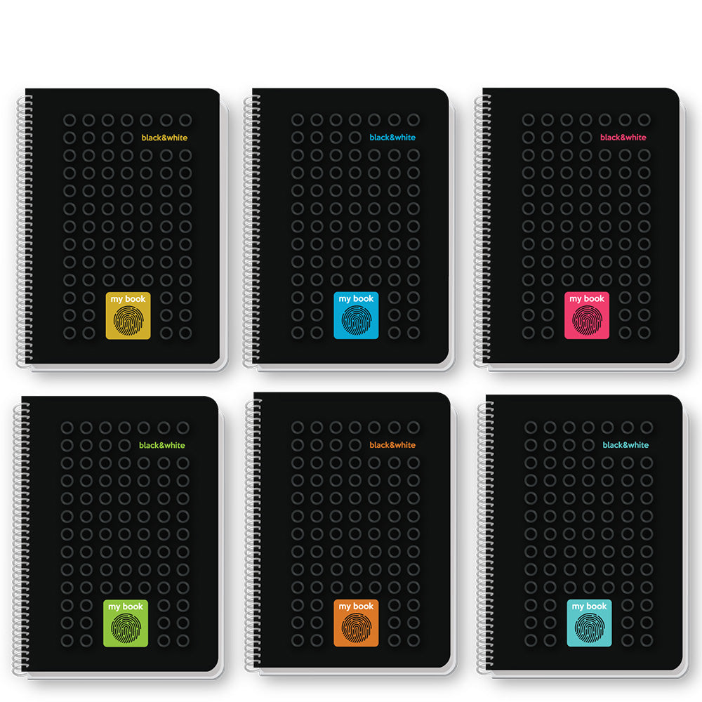 Black & White Τετράδιο Σπιράλ My Book 