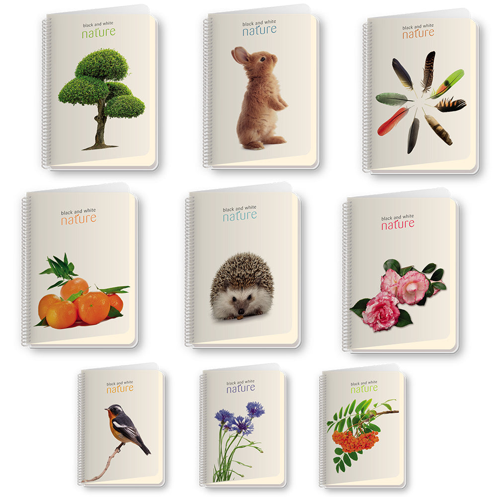 Black & White Τετράδιο Σπιράλ PP Nature