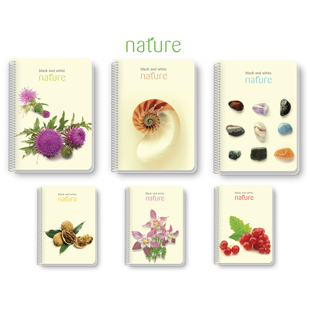 Black & White Τετράδιο Σπιράλ PP Nature