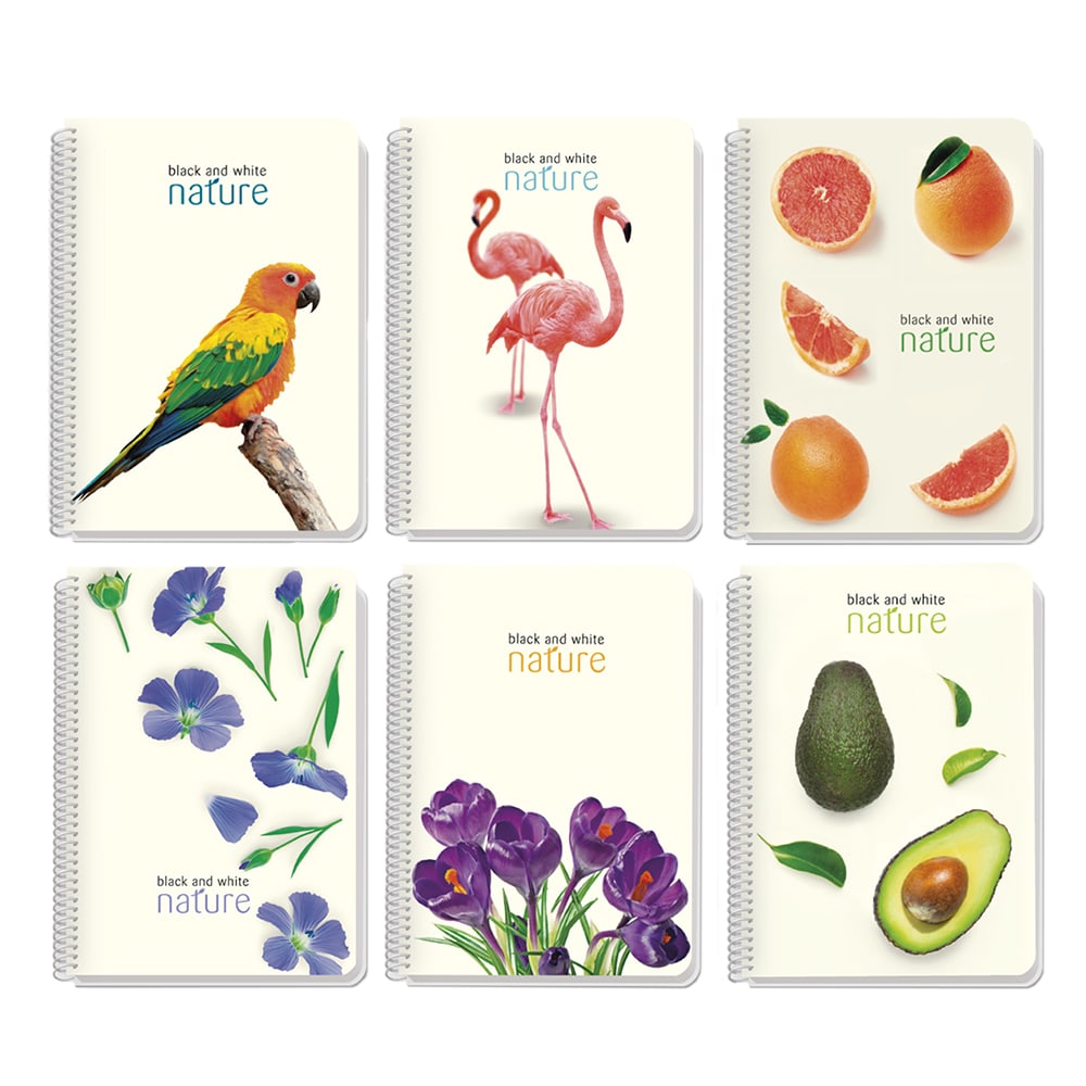 Black & White Τετράδιο Σπιράλ PP Nature