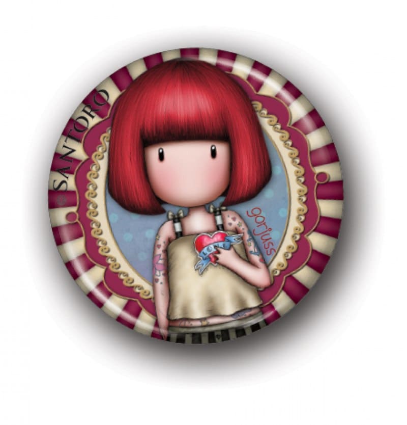 Στρογγυλος Μαγνητης Santoro - Illustrated Girl