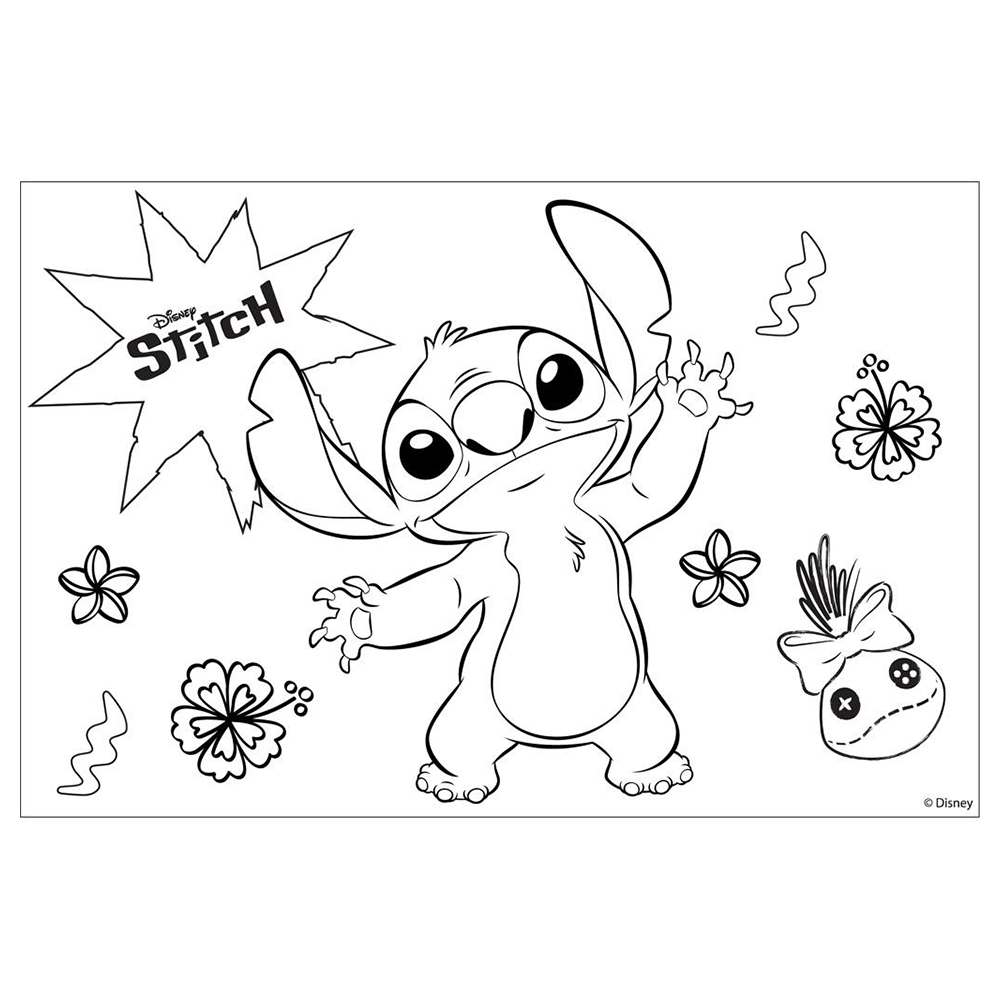 Μπλοκ Ζωγραφικής Lillo & Stitch 23x33 εκ με 40 Φύλλα, Αυτοκόλλητα & Στένσιλ σε 2 Σχέδια - 1 Τεμάχιο