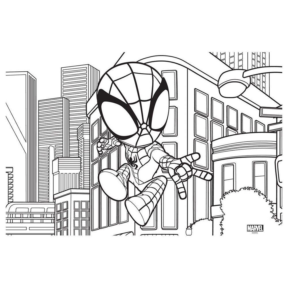 Μπλοκ Ζωγραφικής Spidey 23x33 εκ με 40 Φύλλα, Αυτοκόλλητα & Στένσιλ σε 2 Σχέδια - 1 Τεμάχιο