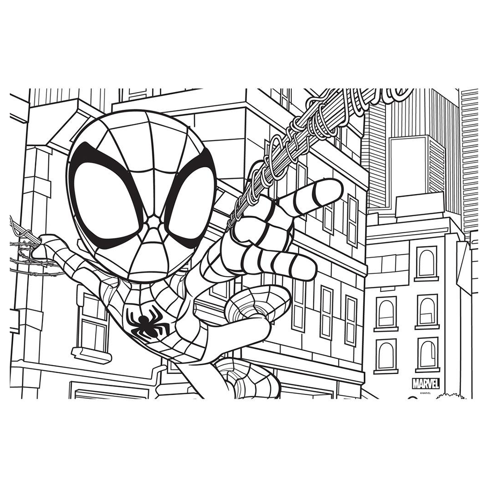 Μπλοκ Ζωγραφικής Spidey 23x33 εκ με 40 Φύλλα, Αυτοκόλλητα & Στένσιλ σε 2 Σχέδια - 1 Τεμάχιο