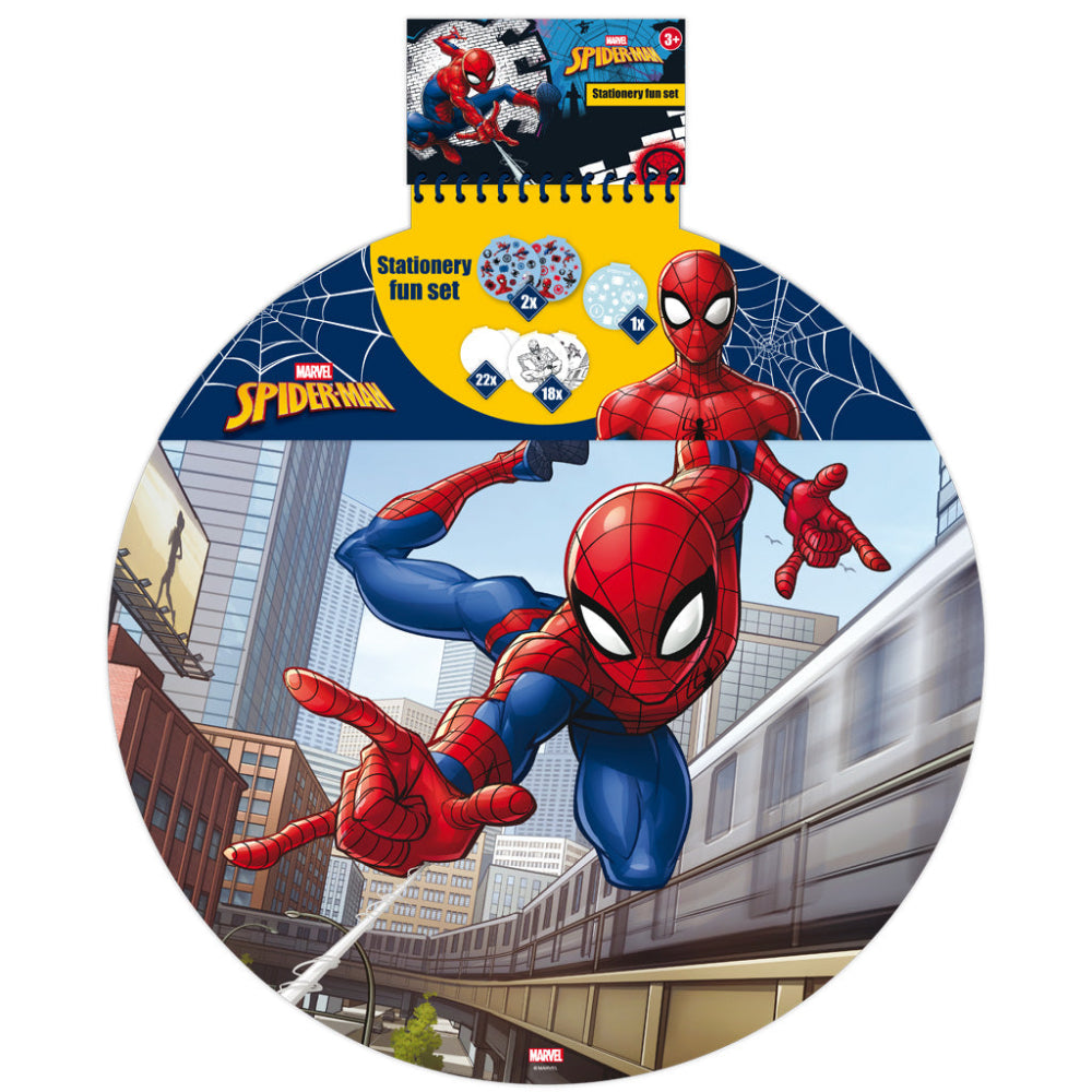 Μπλοκ Ζωγραφικής Στρογγυλό Φ36 εκ 40 Φύλλα Spiderman με Αυτοκόλλητα