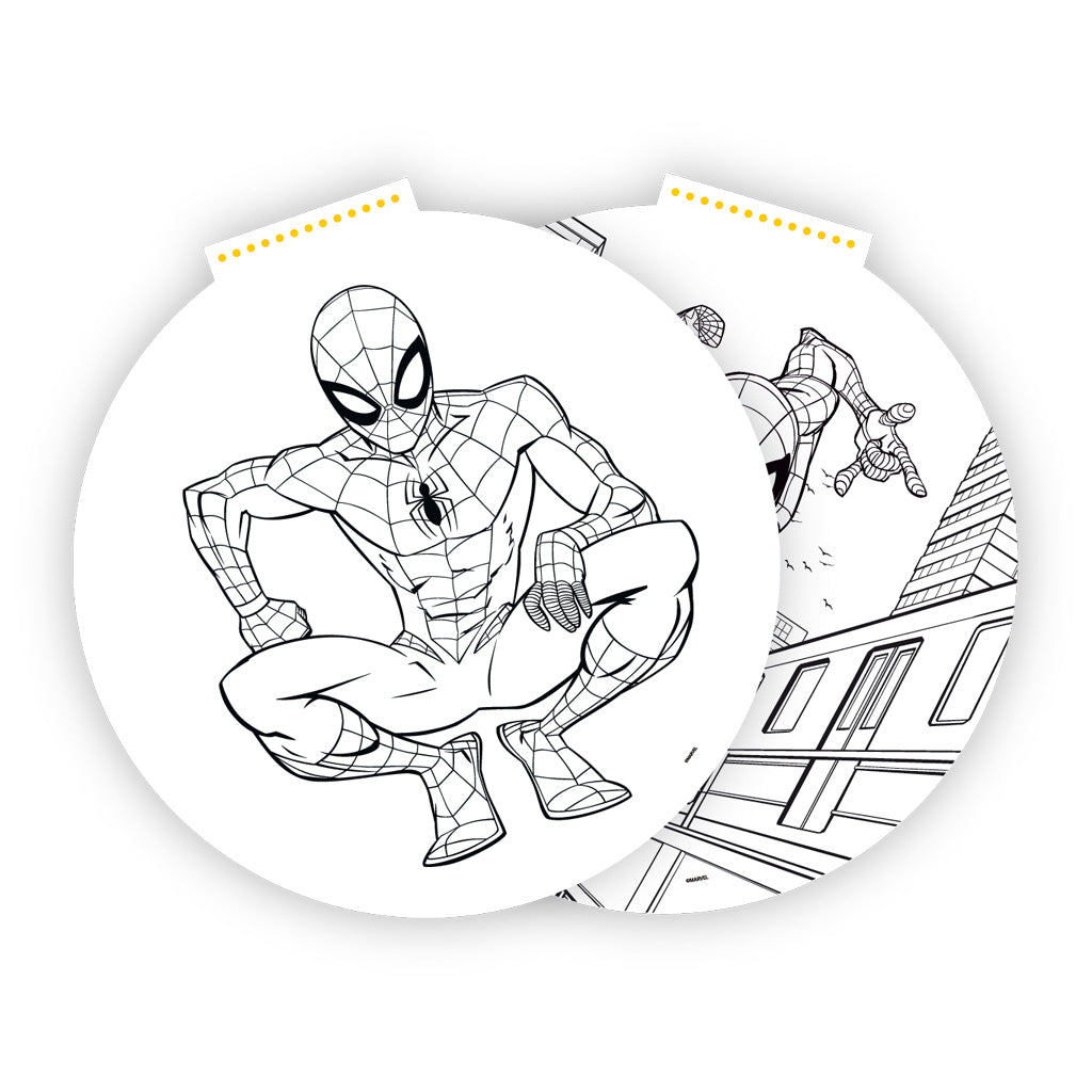 Μπλοκ Ζωγραφικής Στρογγυλό Φ36 εκ 40 Φύλλα Spiderman με Αυτοκόλλητα