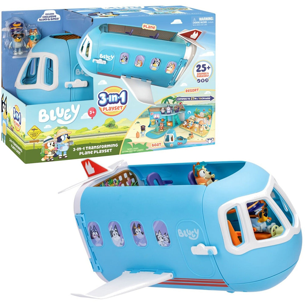 Giochi Preziosi Bluey 3 Σε 1 Σετ Παιχνιδιού Αεροπλάνο 