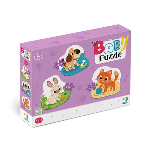 DODOPuzzle 3 In 1 Pets – Κατοικιδιαpapell.gr