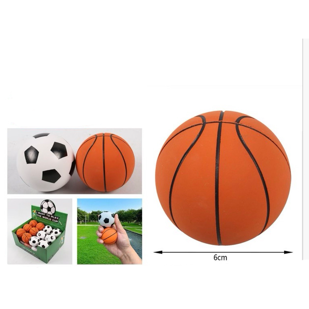 Bounce Ball 6 εκ – Μπαλάκι Αναπήδησης σε Σχέδιο Μπάσκετ ή Ποδοσφαίρου – 1 Τμχ