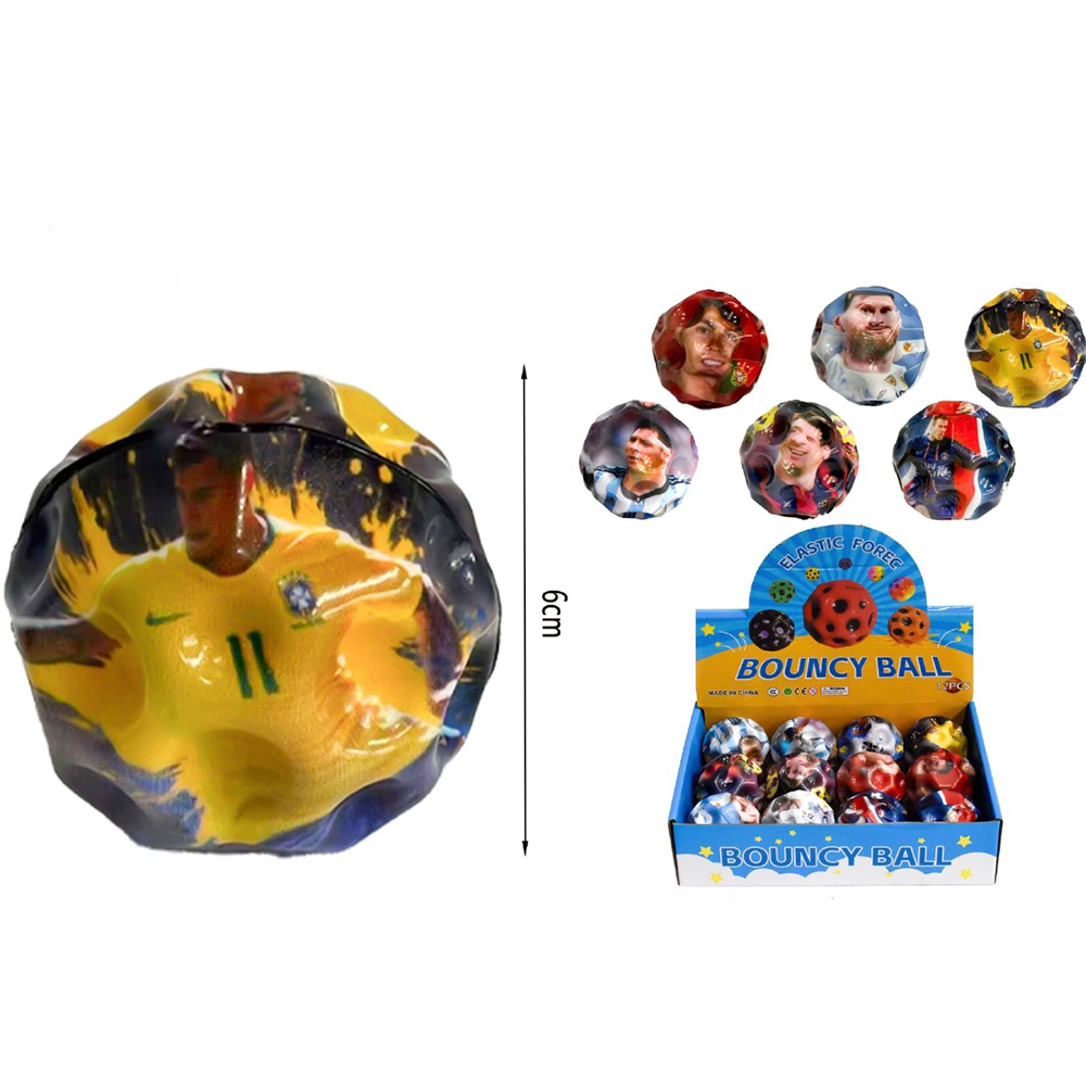 Μπαλάκι Bounce Ball Ποδοσφαιριστές 6εκ Αντιστρές Παιχνίδι - 1 Τεμάχιο
