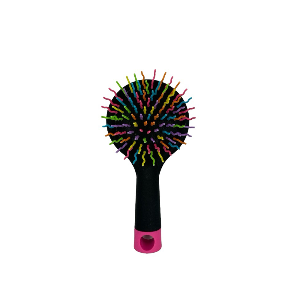 Βούρτσα Μαλλιών Με Πολύχρωμα Δόντια Και Καθρέφτη 15 εκατοστά 3 Χρώματα