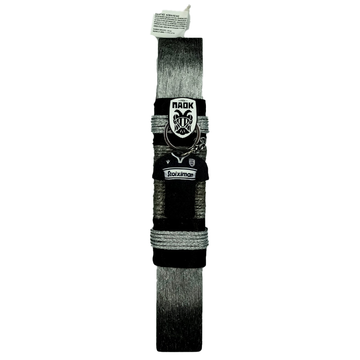 Λαμπάδα χειροποίητη πλακέ αρωματική μπρελόκ μαύρη φανέλα ΠΑΟΚ σήμα Stoiximan 26 εκ