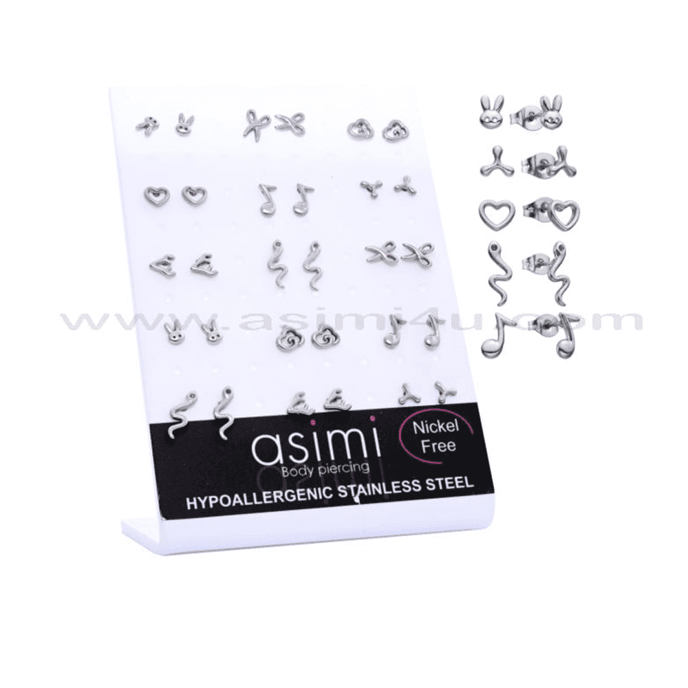 Σκουλαρικια Mix Design Surgical Steel