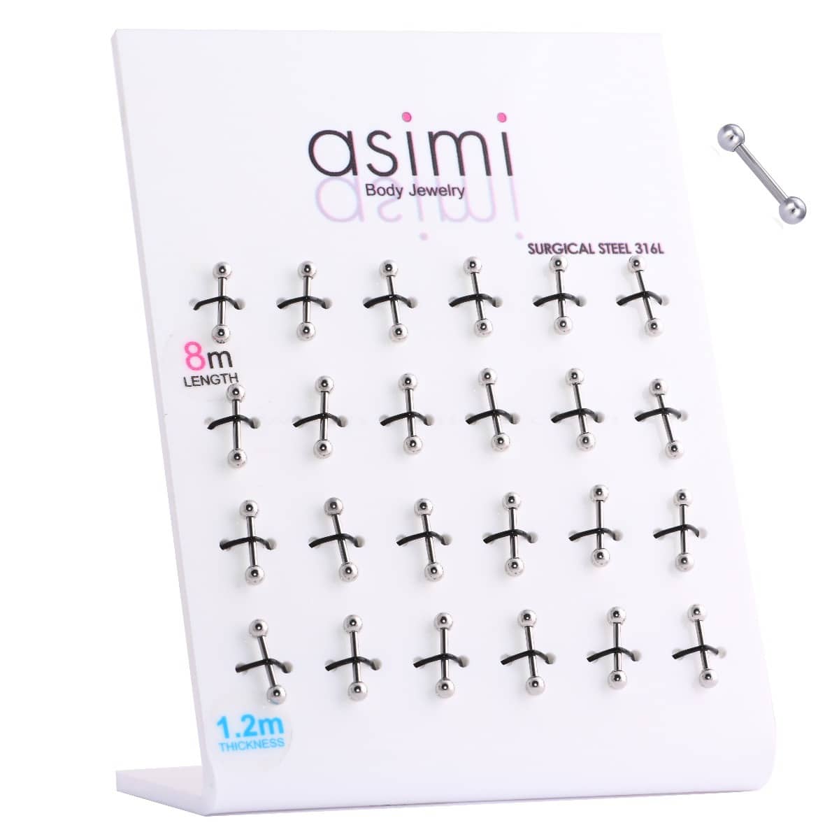 Σκουλαρικι Micro Barbell Με Μπιλιες 1,2Μμ