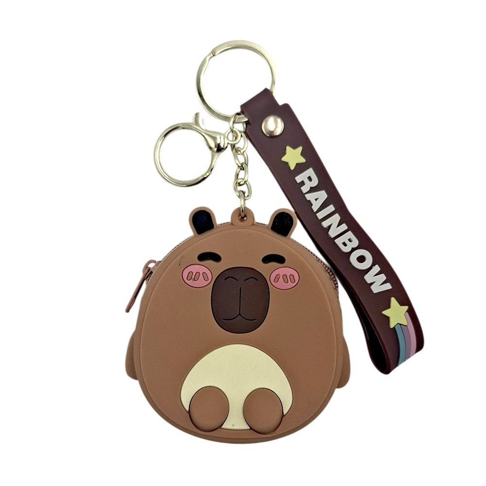 Μπρελόκ Σιλικόνης Πορτοφολάκι Capybara 8x8 εκ