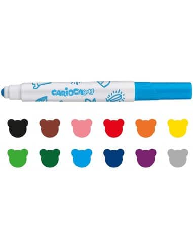 Carioca Baby 2+ Μαρκαδοροι 12Pcs
