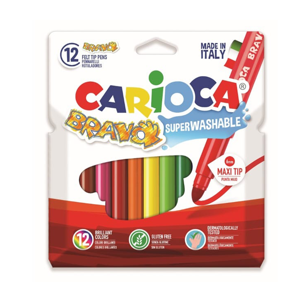 CariocaCarioca Bravo Maxi Tip Μαρκαδόροι 12 Χρώματαpapell.gr