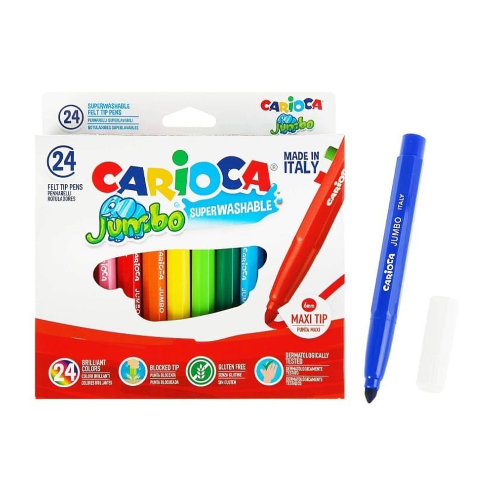 CariocaCarioca Jumbo Maxi Tip Μαρκαδόροι 24 Χρώματαpapell.gr