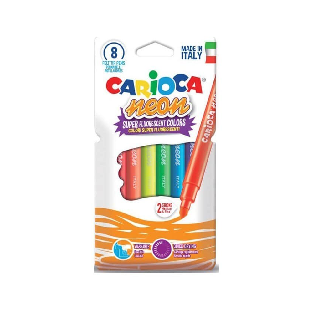 Carioca Neon Μαρκαδόροι 8 Χρώματα