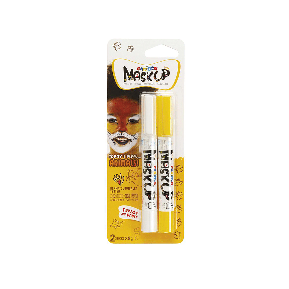 CARIOCACarioca Mask Up Βαφές Προσώπου 2Τμχ (Λευκό -Κίτρινο)papell.gr