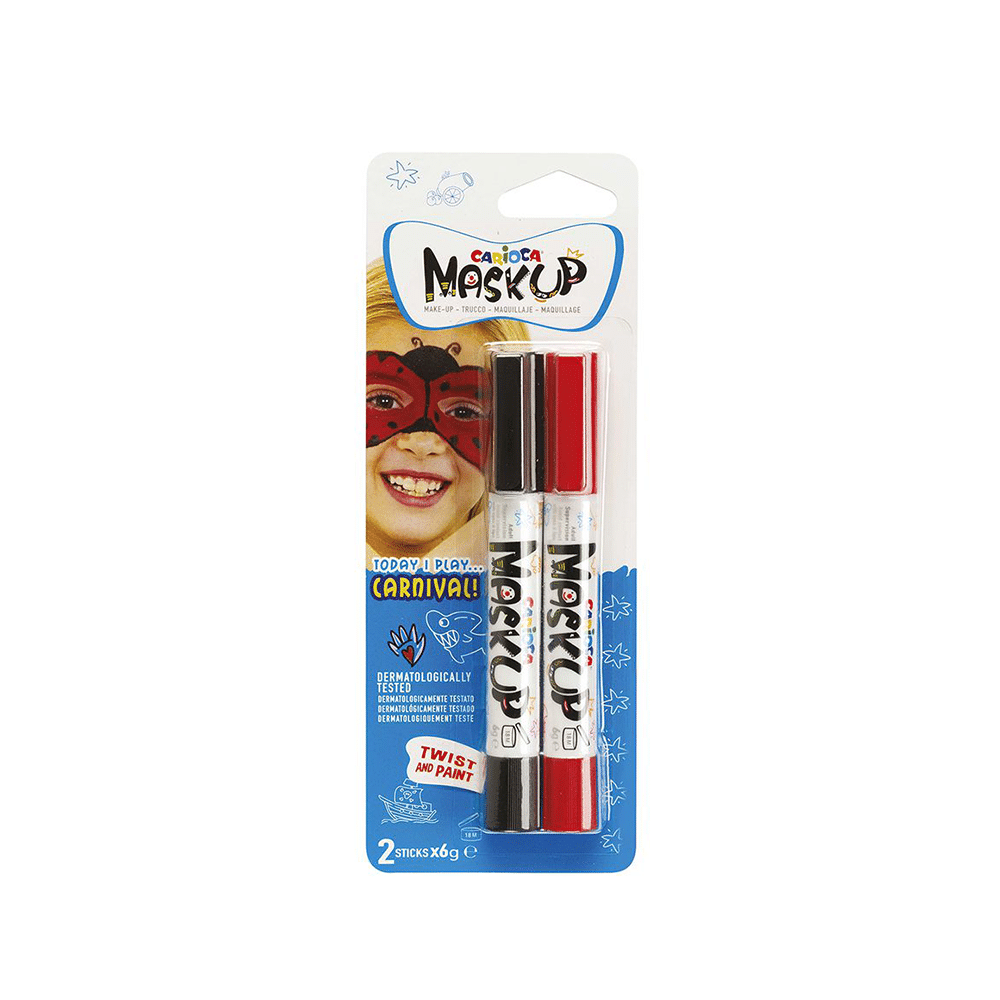 CariocaCarioca Mask Up Βαφές Προσώπου 2Τμχ (Μαύρο- Κόκκινο)papell.gr
