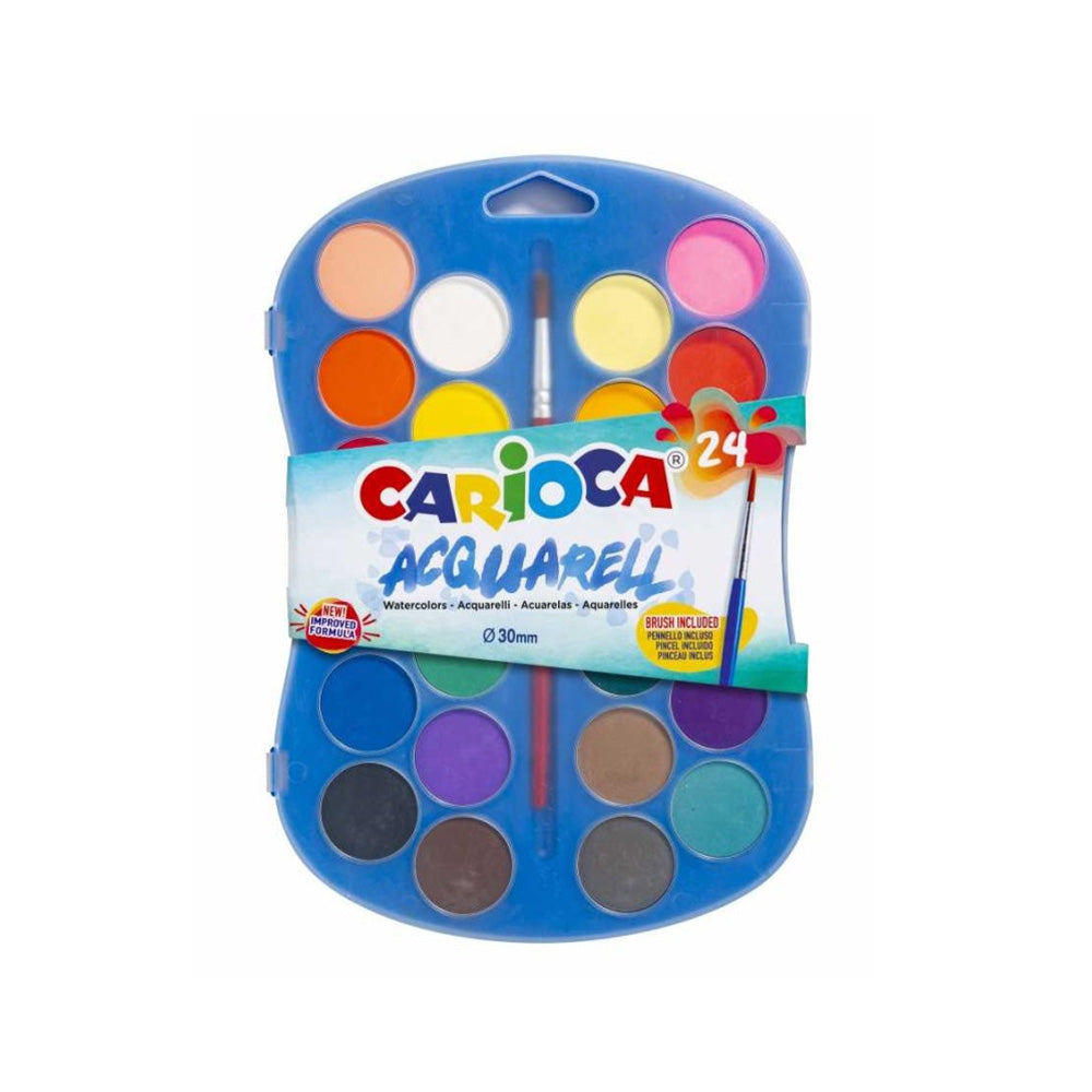 Carioca Νερομπογιές 24 Χρώματα Με Πινέλο
