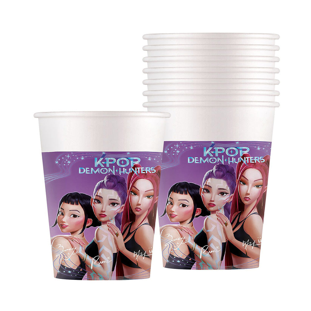 Χάρτινα Ποτήρια Πάρτι 200ml K-POP - Σετ 8 Τμχ