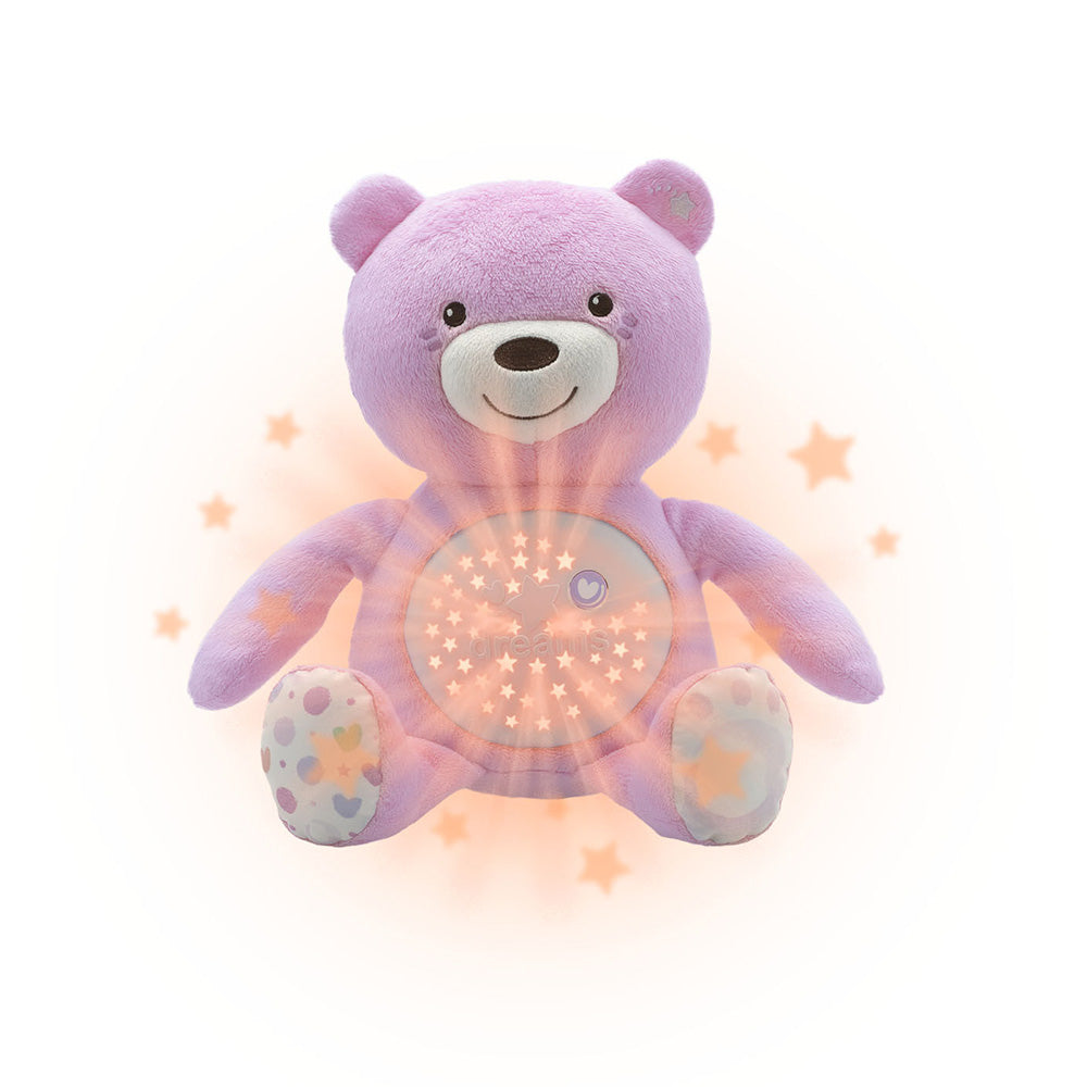 Chicco Βρεφικό Αρκουδάκι με Προβολέα Baby Bear Ροζ Για 0+
