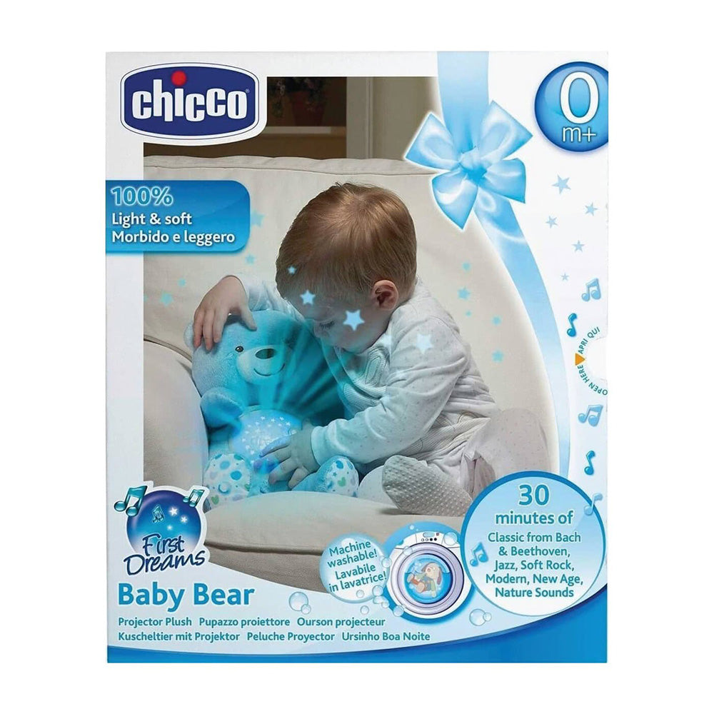 Chicco Βρεφικό Αρκουδάκι με Προβολέα Baby Bear Σιέλ Για 0+