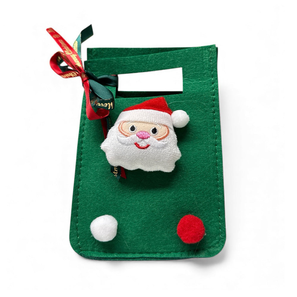 Χριστουγεννιάτικο Τσόχινο Διακοσμητικό Τσαντάκι – 17 εκ (1 Τμχ, 2 Σχέδια)