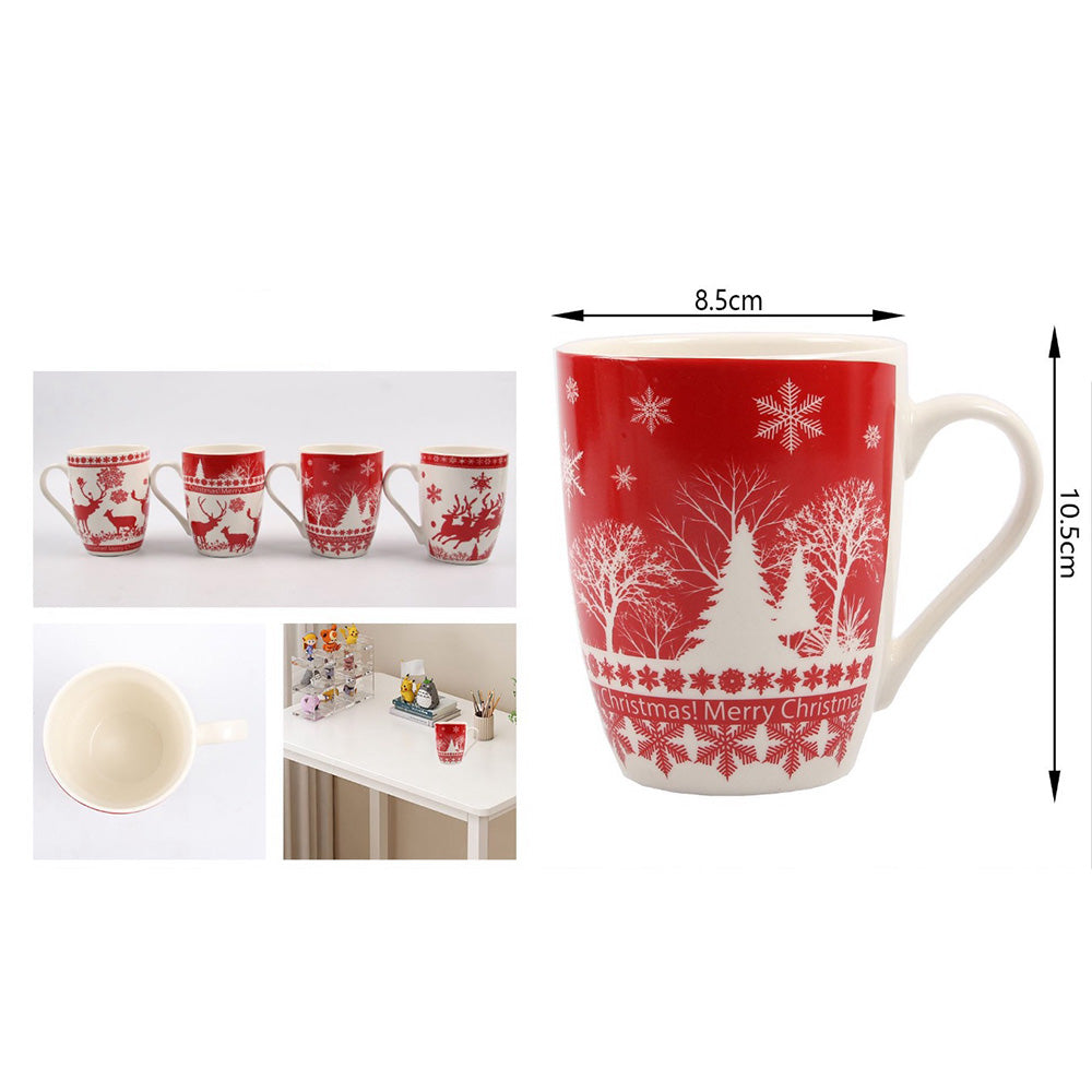 Χριστουγεννιάτικη Κεραμική Κούπα 10.5χ8,5 εκ 4 Σχέδια - 1 Τμχ