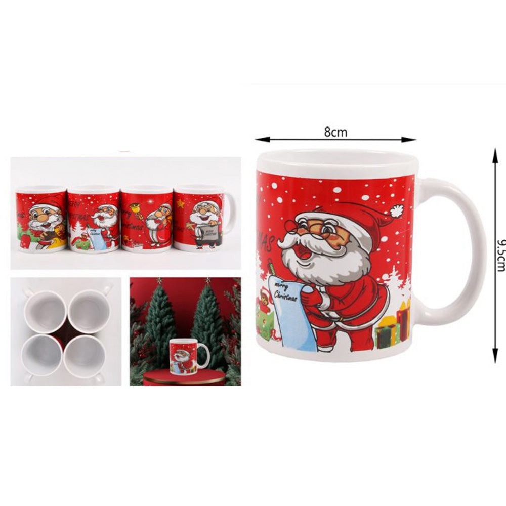 Χριστουγεννιάτικη Κεραμική Κούπα Άγιος Βασίλης 9,5x8εκ 4 Σχέδια – 1 Τεμάχιο