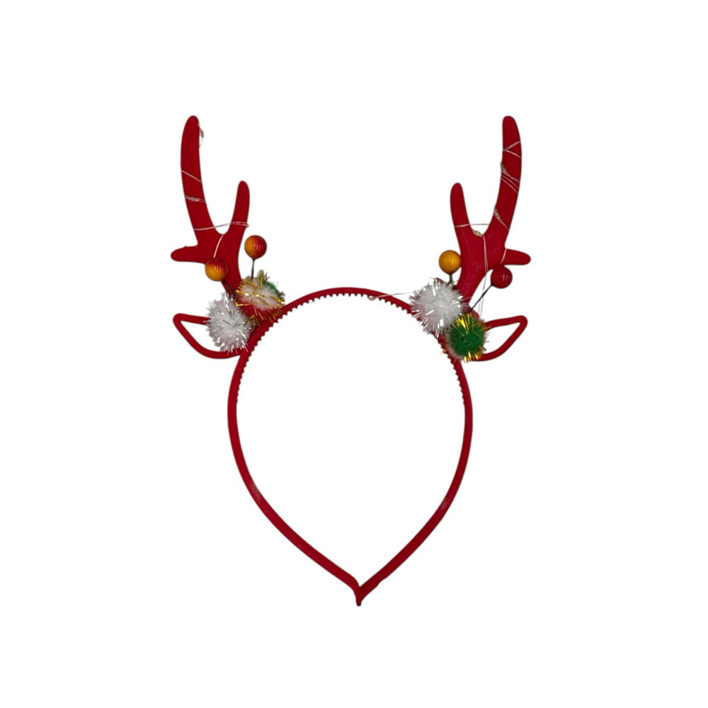 Χριστουγεννιάτικη Κόκκινη Στέκα Ταρανδάκι με Φως 20 εκ