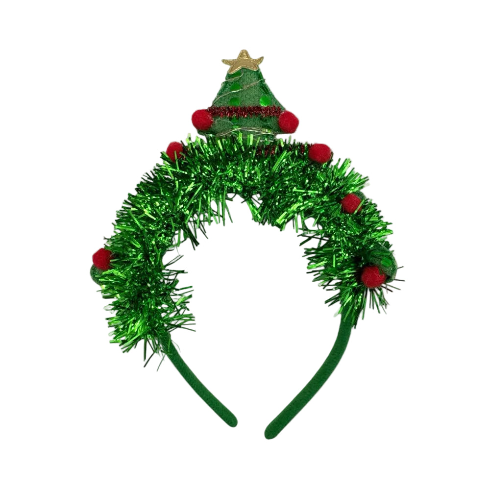 Χριστουγεννιάτικη Πράσινη Στέκα Δεντράκι Tinsel με Φως – 20 εκ