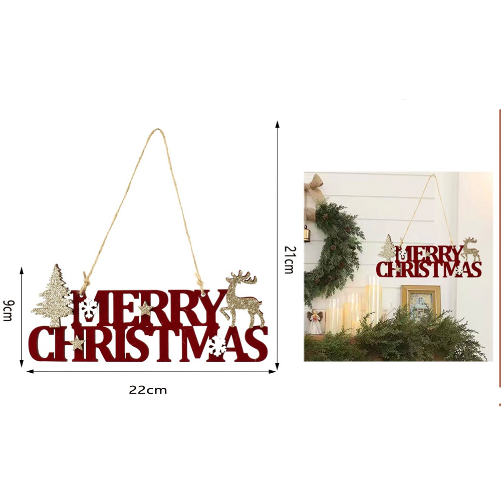 Χριστουγεννιάτικο Κρεμαστό Διακοσμητικό Merry Christmas 22x9 εκ