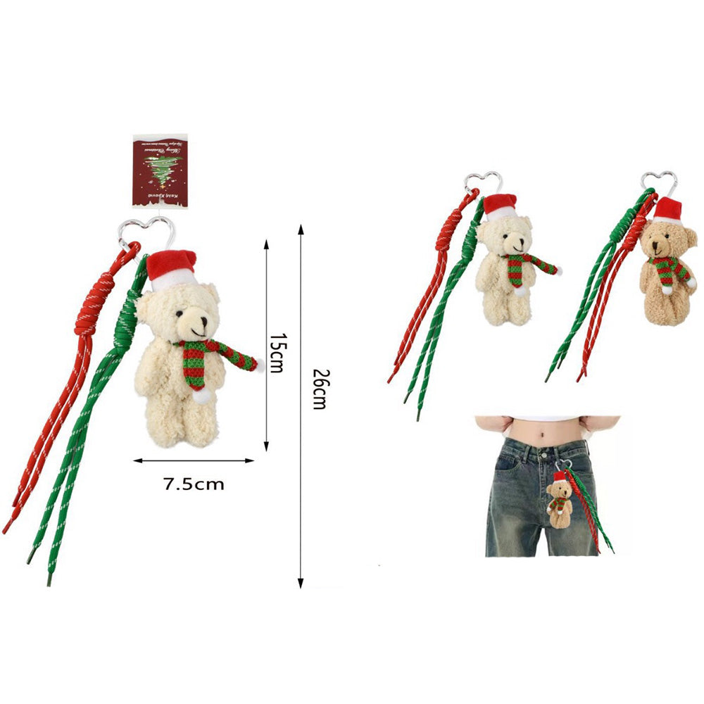 Χριστουγεννιάτικο Μπρελόκ Αρκουδάκι 15×7,5 εκ – Διαθέσιμο σε 2 Χρώματα (1 Τμχ)